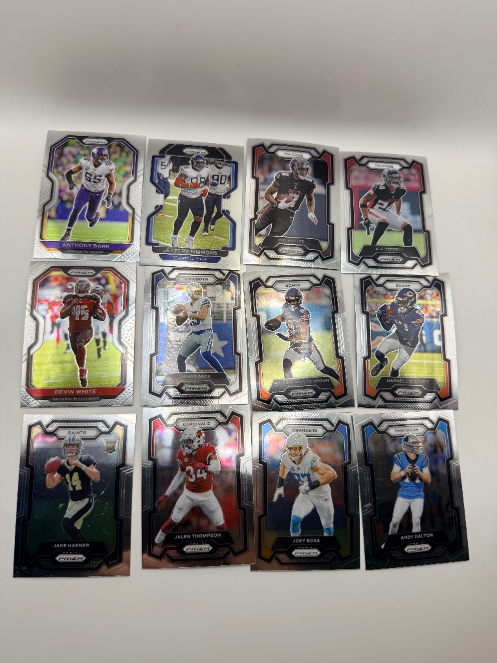 Panini Prizm NFL Football Card Lot 12 Cards Kyle Pitts Joey Bosa Trey Lance